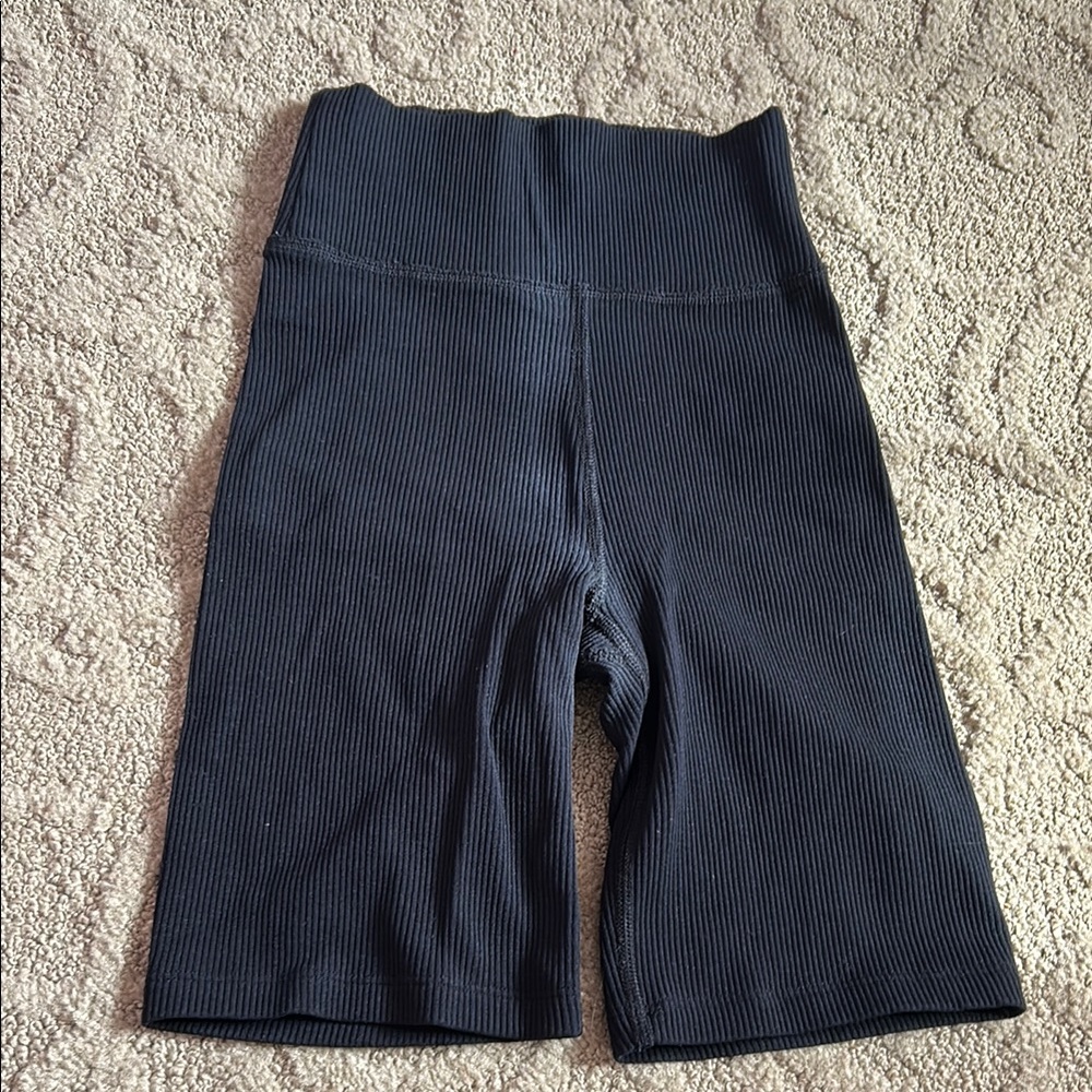 Abercrombie & fitch || Black Ribbed Women's Biker Shorts